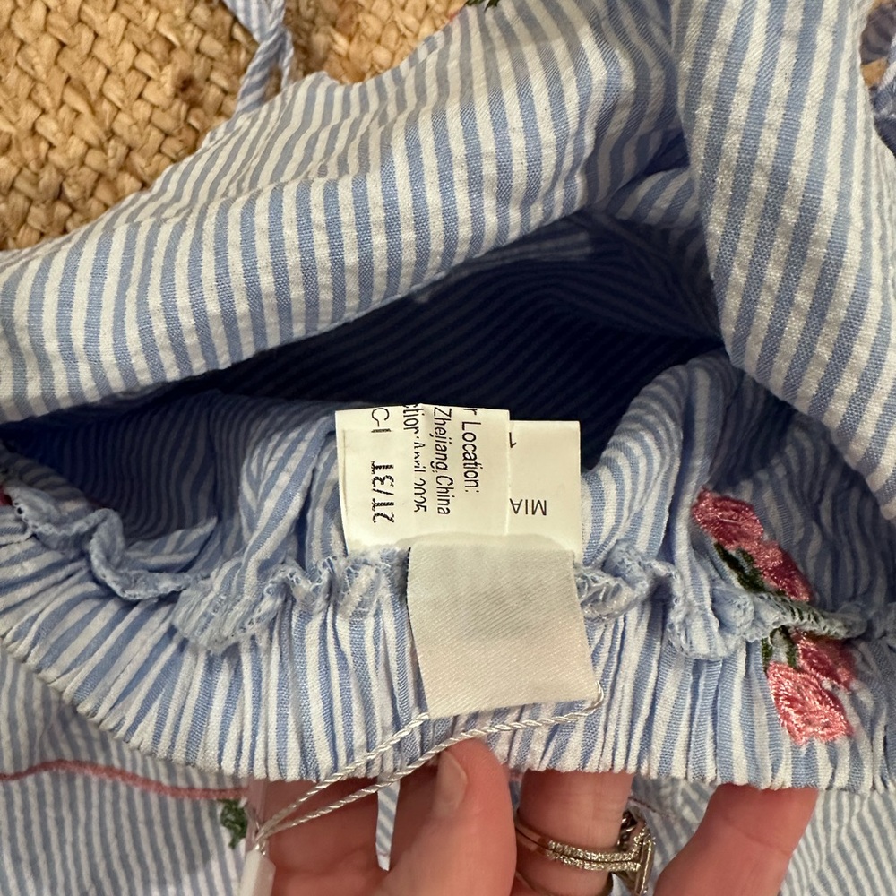 Toddler Embroidered seersucker dress - Picture 5 of 5